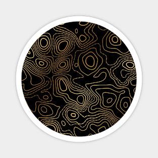 Golden  Pattern topographic Magnet